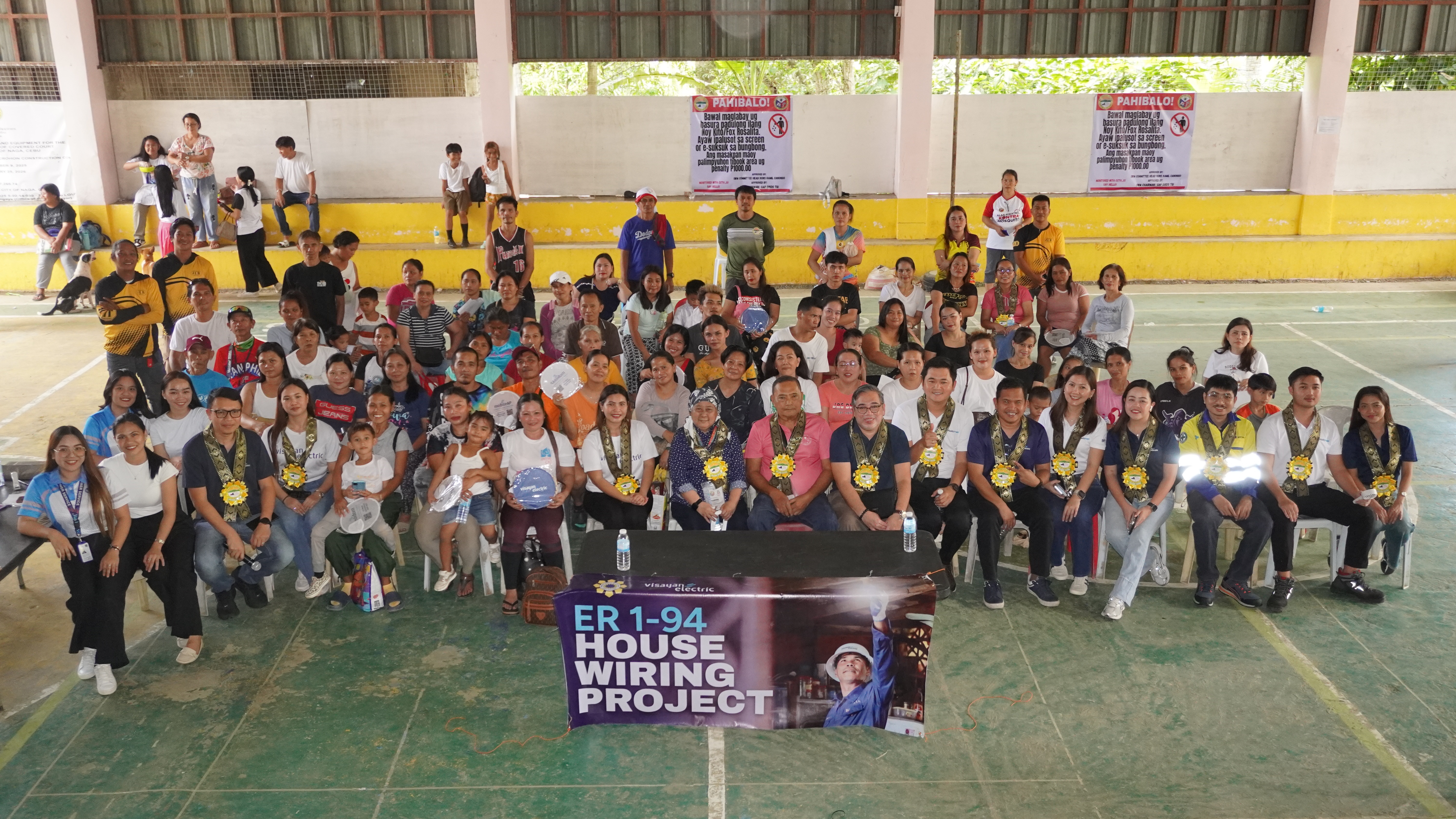 Applicants and approved beneficiaries from Barangay Uling attended the House Wiring Project program.